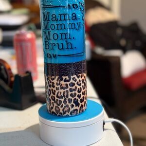Blue and Leopard Print 20oz Tumbler